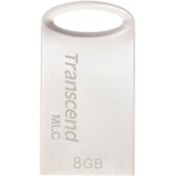 Transcend JetFlash elite 720 USB-nøgle 8 GB USB Type-A 3.2 Gen 1 (3.1 Gen 1) Sølv, USB-stik Sølv, 8 GB, USB Type-A, 3.2 Gen 1 (3.1 Gen 1), Uden hætte, 3,3 g, Sølv