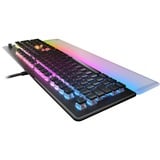Turtle Beach Vulcan II Max tastatur Spil USB QWERTZ Tysk Sort, Gaming-tastatur Sort/gennemsigtig, DE-layout, Roccat Titan II Optical Red, Ledningsført, USB, Optomekanisk nøglekontakt, QWERTZ, RGB LED, Sort