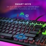 Turtle Beach Vulcan II Max tastatur Spil USB QWERTZ Tysk Sort, Gaming-tastatur Sort/gennemsigtig, DE-layout, Roccat Titan II Optical Red, Ledningsført, USB, Optomekanisk nøglekontakt, QWERTZ, RGB LED, Sort