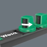 Wera Møtrik-magnetliste A Deep 1 Sæt med topnøgleindsatser 1/4" Sort/Grøn