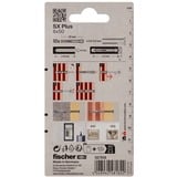 fischer Rawlplug SX Plus 6x50 K, Dyvel Lys grå