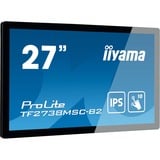 iiyama ProLite TF2738MSC-B2 computerskærm 68,6 cm (27") 1920 x 1080 pixel Fuld HD LED Berøringsskærm Multibruger Sort, LED-skærm Sort, 68,6 cm (27"), 1920 x 1080 pixel, Fuld HD, LED, 5 ms, Sort