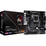 ASRock B650M PG LIGHTNING, Bundkort Sort/grå
