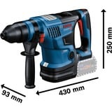 Bosch GBH 18V-34 CF Professional 500 rpm SDS-plus 5,9 kg Sort, Blå, Borehammer Blå/Sort, Pistolgreb boremaskine, SDS-plus, Børstefri, Sort, Blå, 1,3 cm, 500 rpm