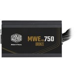 Cooler Master MWE Bronze 750 V3 230V, PC strømforsyning Sort