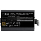 Cooler Master MWE Bronze 750 V3 230V, PC strømforsyning Sort