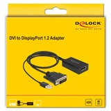 DeLOCK 63189 videokabel adapter 0,5 m DVI DisplayPort Sort Sort, 0,5 m, DVI, DisplayPort, Hanstik, Hunstik, Lige