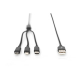 Digitus AK-300160-010-S, Kabel Sort