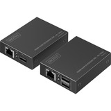 Digitus HDMI KVM Extender Sæt, HDMI-udvidelse forlænger Sort