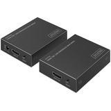 Digitus HDMI KVM Extender Sæt, HDMI-udvidelse forlænger Sort