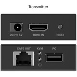 Digitus HDMI KVM Extender Sæt, HDMI-udvidelse forlænger Sort