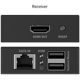 Digitus HDMI KVM Extender Sæt, HDMI-udvidelse forlænger Sort