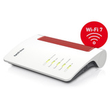 FRITZ! FRITZ!Box 4690, Router Box 4690, Wi-Fi 7 (802.11be), Dual-band (2,4 GHz / 5 GHz), Ethernet LAN, Rød, Hvid, Bordplade router