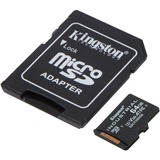Kingston Industrial 64 GB MicroSDXC UHS-I Klasse 10, Hukommelseskort Sort, 64 GB, MicroSDXC, Klasse 10, UHS-I, Class 3 (U3), V30