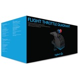 Logitech Flight Throttle Quadrant Sort, Blå, Rød USB 2.0 Flysimulator Analog/digital PC, Stak håndtag Flysimulator, PC, Analog/digital, Ledningsført, USB 2.0, Sort, Blå, Rød