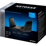Netgear Nighthawk Tri-Band AX8 8-Stream AX6600 WiFi 6 Router (RAX70) trådløs router Gigabit Ethernet Tri-band (2,4 GHz / 5 GHz / 5 GHz) Sort Sort, Wi-Fi 6 (802.11ax), Tri-band (2,4 GHz / 5 GHz / 5 GHz), Ethernet LAN, Sort, Bordplade router