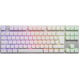 Sharkoon Gaming-tastatur Hvid, DE-layout, Kailh Choc Low Profile Blue