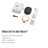 Shokz OpenRun Pro 2 Mini Headset Trådløs Ørekrog Sport Bluetooth Orange Orange, Trådløs, Sport, 20 - 20000 Hz, 30,3 g, Headset, Orange