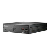 Shuttle Slim PC DH810 1,35 L størrelse PC Sort LGA 1851 (Socket V1), Barebone Sort, 1,35 L størrelse PC, Mini PC barebone, LGA 1851 (Socket V1), DDR5-SDRAM, M.2, PCI Express, SATA, 120 W