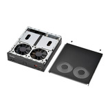 Shuttle Slim PC DH810 1,35 L størrelse PC Sort LGA 1851 (Socket V1), Barebone Sort, 1,35 L størrelse PC, Mini PC barebone, LGA 1851 (Socket V1), DDR5-SDRAM, M.2, PCI Express, SATA, 120 W