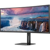 AOC CU34V5C/BK, LED-skærm Sort