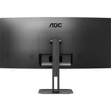 AOC V5 CU34V5C/BK computerskærm 86,4 cm (34") 3440 x 1440 pixel Wide Quad HD LED Sort, LED-skærm Sort, 86,4 cm (34"), 3440 x 1440 pixel, Wide Quad HD, LED, 4 ms, Sort