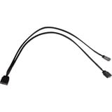 Alphacool Y-kabel splitter aRGB 3-pin til 2x 3-pin, 30 cm Sort