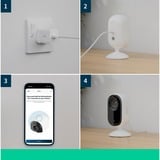 Arlo Essential 2K indendørs kamera, Overvågningskamera Hvid/Sort