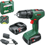 Bosch Batteridrevet slagboremaskine EasyImpact 18V-40+ tilbehørssæt, Bore-/ skruemaskine Grøn/Sort