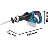 Bosch GSA 18V-32 2500 spm Sort, Blå, Rød, Bajonet sav Blå/Sort, Børstefri, Sort, Blå, Rød, 2500 spm, 3,2 cm, 23 cm, 17,5 cm