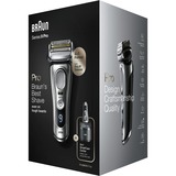 Braun Series 9 9467cc Wet & Dry Folie shaver Trimmer Sort, Grå Sølv, Folie shaver, Active Quattro Head, Sort, Grå, Opladning, Batteri, Lithium-Ion (Li-Ion)