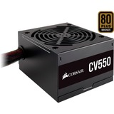 Corsair CV550 enhed til strømforsyning 550 W 20+4 pin ATX ATX Sort, PC strømforsyning Sort, 550 W, 100 - 240 V, 47 - 63 Hz, 10 - 5 A, 120 W, 528 W