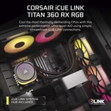 Corsair iCUE LINK TITAN 360 RX RGB Renoveret, Vandkøling Sort
