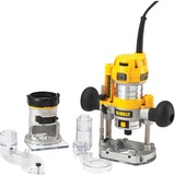 DEWALT D26204K Sølv, Gul 27000 rpm 900 W, Router Gul/Sølv, Sølv, Gul, 27000 rpm, 6,8 (5/16"), 16000 rpm, 5,5 cm, 7 m/s²