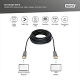 Digitus AK-330125-300-S, Kabel Sort