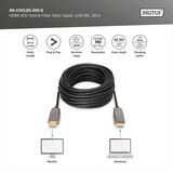 Digitus AK-330126-300-S, Kabel Sort