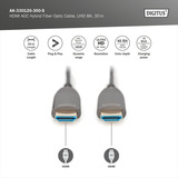 Digitus AK-330126-300-S, Kabel Sort