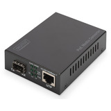 Digitus Gigabit PoE mediekonverter, RJ45 / SFP, PSE, Media Converter Sort