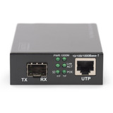 Digitus Gigabit PoE mediekonverter, RJ45 / SFP, PSE, Media Converter Sort