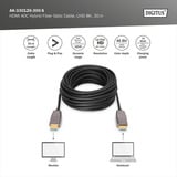 Digitus HDMI AOC hybrid fiberoptisk kabel, UHD 8K Sort