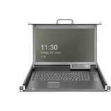 Digitus Modulær HD LCD KVM-konsol med 17" TFT 8-port VGA, KVM-switchen Sort