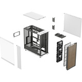 Fractal Design North XL RC Chalk White TG Clear, Towerkabinet Hvid/træ