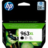 HP 963XL Original Ink-blækpatron med høj kapacitet, sort sort, Højt (XL) udbytte, Pigmentbaseret blæk, 47,86 ml, 2000 Sider, 1 stk