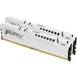 Kingston FURY FURY Beast 64GB 6000MT/s DDR5 CL30 DIMM (Sæt med 2) White EXPO, Hukommelse Hvid, 64 GB, 2 x 32 GB, DDR5, 288-pin DIMM, Hvid