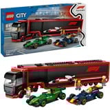 LEGO City F1®-lastbil med RB20 og AMR24 F1®-biler, Bygge legetøj Byggesæt, 8 År, Plast, 1086 stk, 1,76 kg