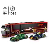 LEGO F1®-lastbil med RB20 og AMR24 F1®-biler, Bygge legetøj Byggesæt, 8 År, Plast, 1086 stk, 1,76 kg