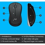 Logitech Advanced MK540 tastatur Mus inkluderet USB QWERTY Hollandsk Sort, Hvid, Desktop sæt mørk grå, Amerikansk layout, Stemplet, Trådløs, USB, Membran, QWERTY, Sort, Hvid, Mus inkluderet