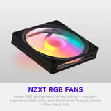 NZXT F140 RGB, Sag fan Sort
