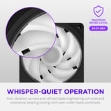 NZXT F140 RGB, Sag fan Sort