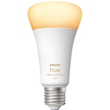 Philips Hue A67 - E27 pærer - 1600lm - 1-pak, LED-lampe Philips Hue White ambiance A67 - E27 pærer - 1600lm - 1-pak, Smart pære, Hvid, Bluetooth/Zigbee, LED, E27, Cool dagslys, Varm hvid